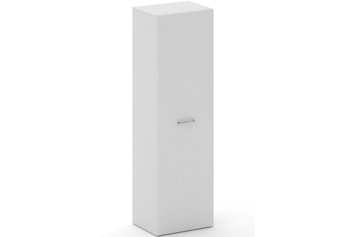 Шкаф высокий универсальный Квентин, цвет белый + белый бриллиант