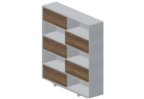 Шкаф-купе Кристо Директ, цвет орех + титан