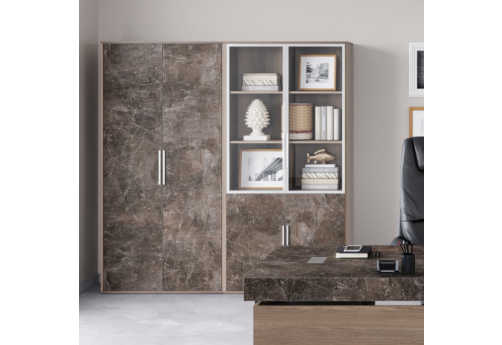 Группа шкафов Супер Т, цвет вяз + бетон темный