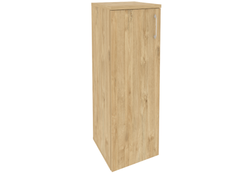 Шкаф средний узкий закрытый левый, цвет тиквуд светлый