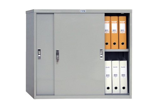 Шкаф офисный МФ1034, цвет серый полуматовый