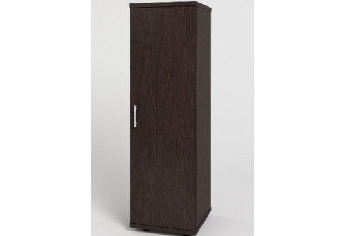 Шкаф средний узкий закрытый, цвет венге