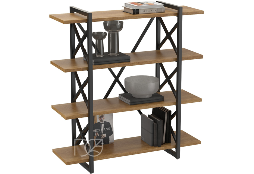 Стеллаж на металлическом каркасе, цвет черный