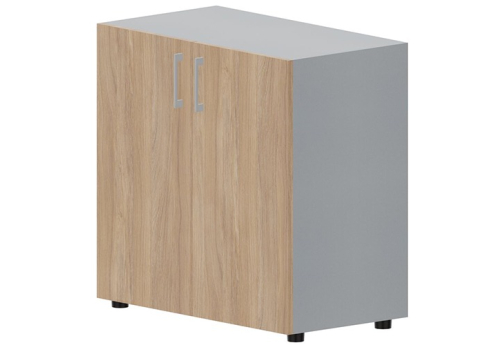 Шкаф низкий закрытый Киви, цвет светлый дуб
