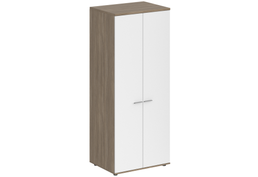 Гардероб с задней стенкой ЛДСП Индиго Вуд, цвет дуб темный + белый