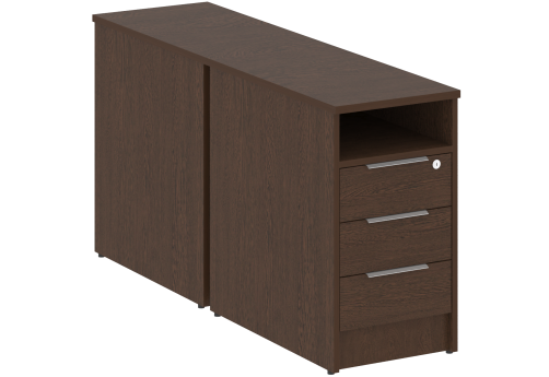 Тумба приставная/опорная двойная, цвет венге