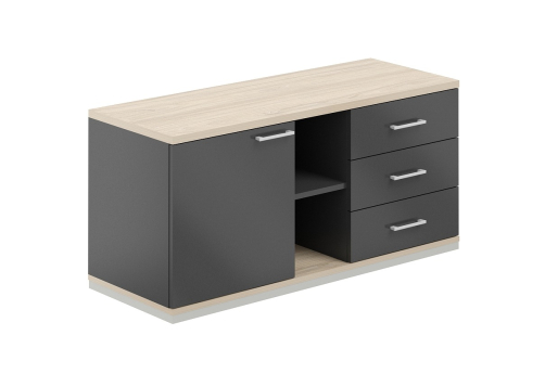 Тумба сервисная Фламинго, цвет антрацит + акация