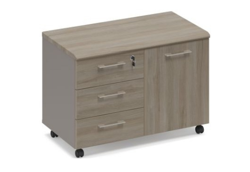 Тумба для оргтехники Види Вуд, цвет мокко + вяз