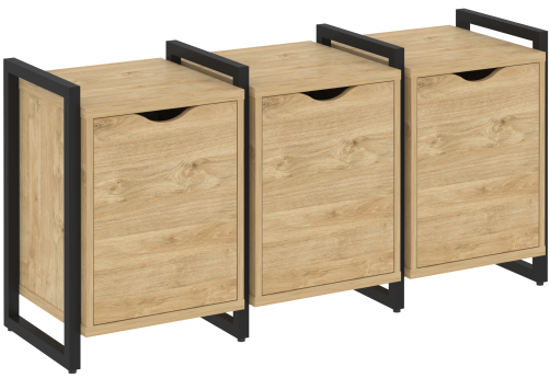 Тумба наборная вариант 5 Европа, цвет тиквуд светлый + черный