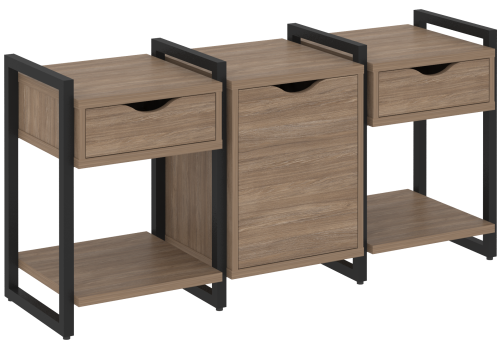 Тумба наборная вариант 6 Европа, цвет дуб аризона + черный