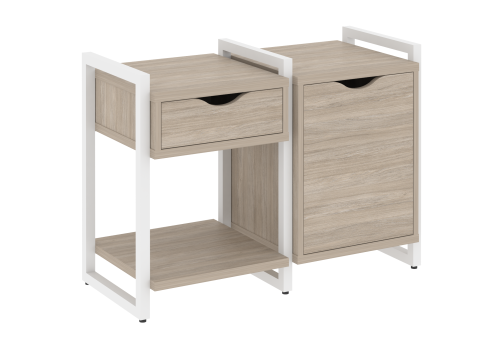 Тумба наборная вариант 3 Европа, цвет дуб аттик + белый