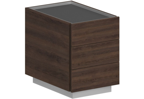 Тумба мобильная, цвет дуб темный