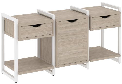 Тумба наборная вариант 6 Европа, цвет дуб аттик + белый