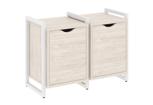 Тумба наборная вариант 2 Европа, цвет денвер светлый + белый