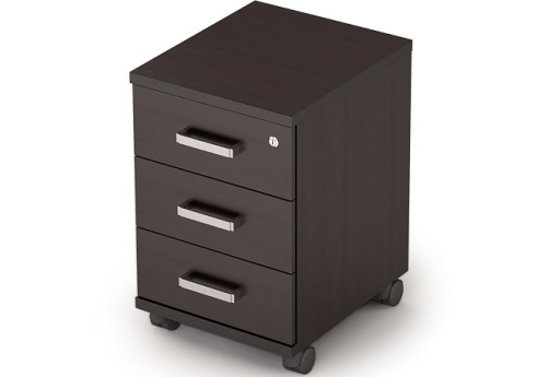 Тумба мобильная с замком, цвет венге