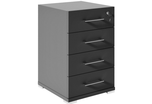 Тумба опорная 4 ящика Валетта Антрацит, цвет антрацит