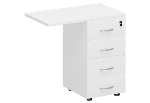 Тумба приставная Прайм, цвет белый