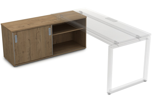 Тумба купе односторонняя Платинум Персонал, цвет тиковое дерево