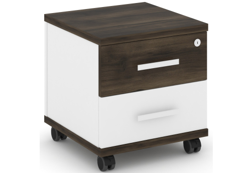 Тумба мобильная 2 ящика Динен, цвет дуб мали-белый