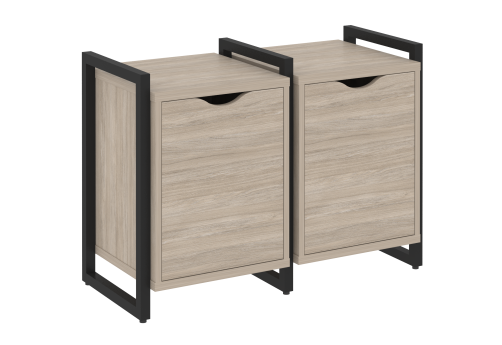 Тумба наборная вариант 2 Европа, цвет дуб аттик + черный