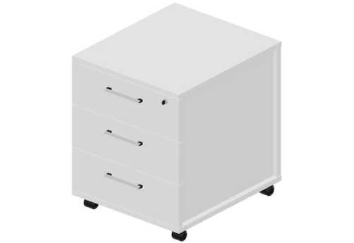 Тумба мобильная усиленная Кристо Директ, цвет белый