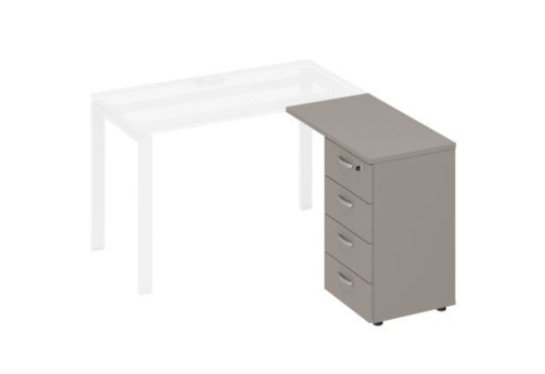 Тумба приставная (4 ящика) Мира Нумо, цвет мокко премиум