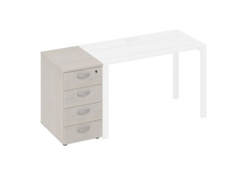 Тумба приставная (4 ящика) Мира Нумо, цвет дуб шамони