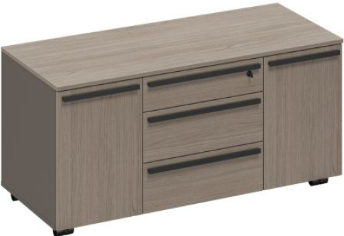 Тумба для оргтехники Британия, цвет дуб + серый