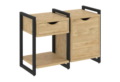 Тумба наборная вариант 3 Европа, цвет тиквуд светлый + черный