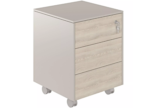 Тумба мобильная, цвет ясень + серый камень