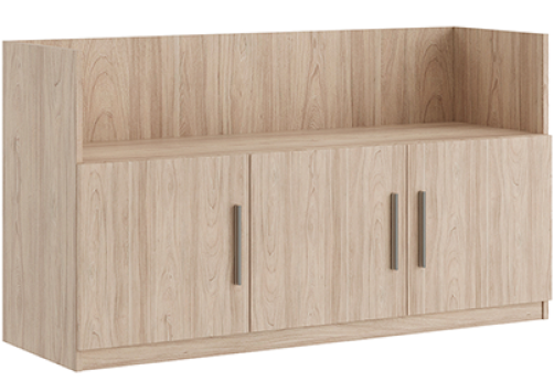 Креденция 3 двери с древесным фасадом Виенсо, цвет вяз