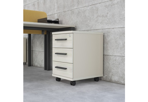 Тумба подкатная 3 ящика, цвет шамони светлый