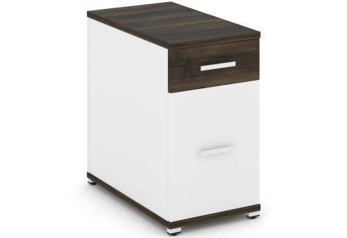 Тумба опорная/приставная 1 ящик + 1 распашной фасад Динен, цвет дуб мали-белый