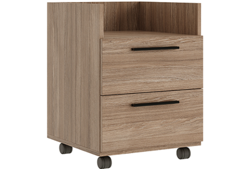 Тумба подкатная с 2 ящиками древесный Виенсо, цвет дуб