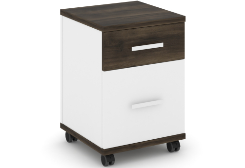 Тумба мобильная 1 ящик + 1 распашной фасад Динен, цвет дуб мали-белый
