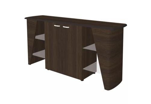 Греденция с глухими фасадами, цвет темный мокко + черный