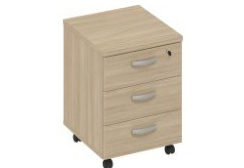 Тумба подкатная (3 ящика) Мира Нумо, цвет дуб скандинавский