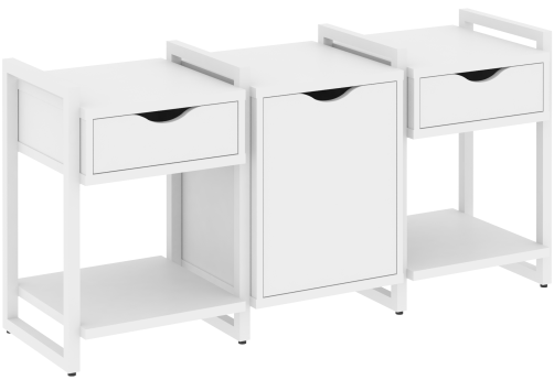 Тумба наборная вариант 6 Европа, цвет белый бриллиант + белый