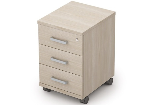 Тумба мобильная с замком, цвет шамони светлый