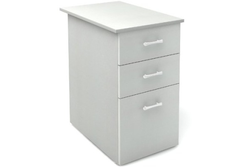 Тумба приставная (3 ящика), цвет серый