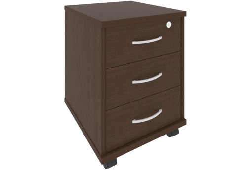 Тумба подкатная 3 ящика, цвет венге
