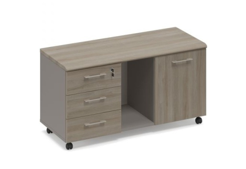 Тумба для оргтехники Види Вуд, цвет мокко + вяз