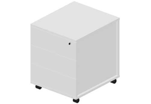 Тумба мобильная усиленная Киви, цвет белый