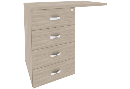 Тумба приставная универсальная левая, цвет дуб аттик