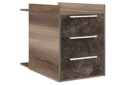 Тумба малая, цвет вяз + бетон темный