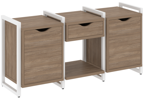 Тумба наборная вариант 7 Европа, цвет дуб аризона + белый