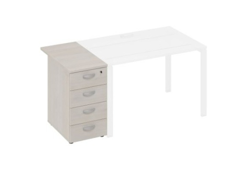 Тумба приставная (4 ящика) Мира Нумо, цвет дуб шамони