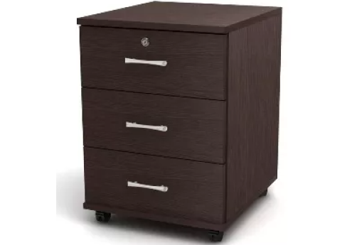 Тумба мобильная с замком, цвет венге