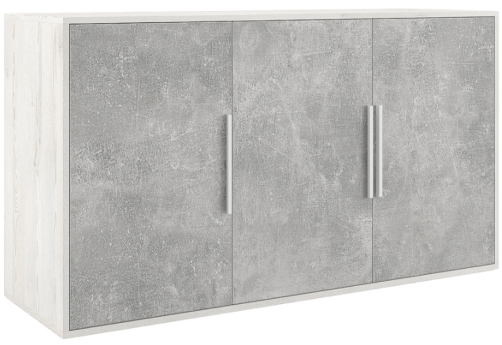 Греденция 3 двери, цвет сосна + бетон