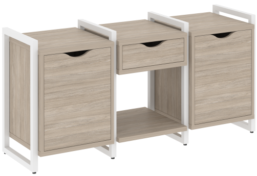 Тумба наборная вариант 7 Европа, цвет дуб аттик + белый